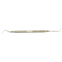 Sonde/Pochemler, Dobbeltendet. Rustfrit stl. BG Mini greb. Gule Markeringer 3-5-10 mm