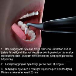 Woodpecker luftpolerer AP-H Plus. Pulverpolering. Inkl. 2 hndstykker. Kavo eller Sirona tilslutning