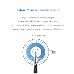 Woodpecker Endo Smart +. Trdls og brstels endomotor med LED lys. 6:1 mini vinkelstykke,