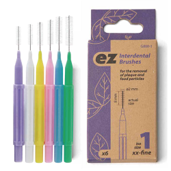 Greenline interdentalbrster (flaskerensere). Latexfrie og genanvendelige, 6 stks