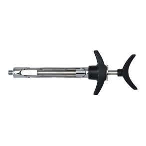 Selvaspirerende spr�jte. Til standard carpuler 1,8cc. Rustfrit st�l