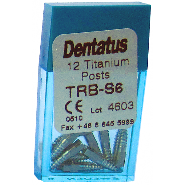 Dentatus Titaniumstifter S6. Kort