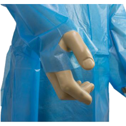 Kitler med rmer. Engangs. Bl. Antimikrobakterielt CPE-materiale. Latexfri. 25 stks