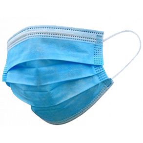 Medisinske munnbind med strikk. 3-lag. Latexfri. 99,6% filtrering. Klasse IIR 50 stk. eske